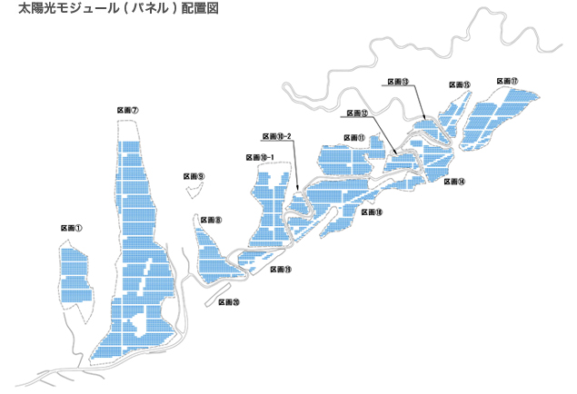 太陽光モジュール（パネル）配置図